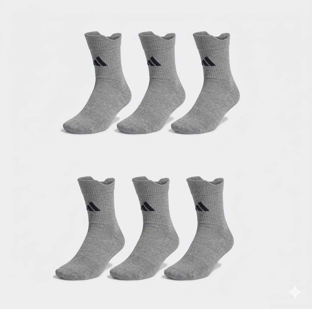 6 Pairs Gray Adidas Runx