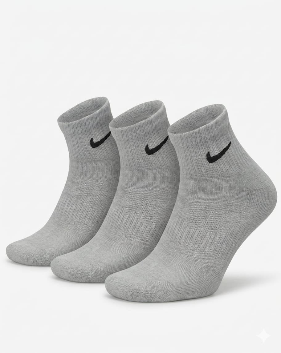 3 Gray Nike Ankle