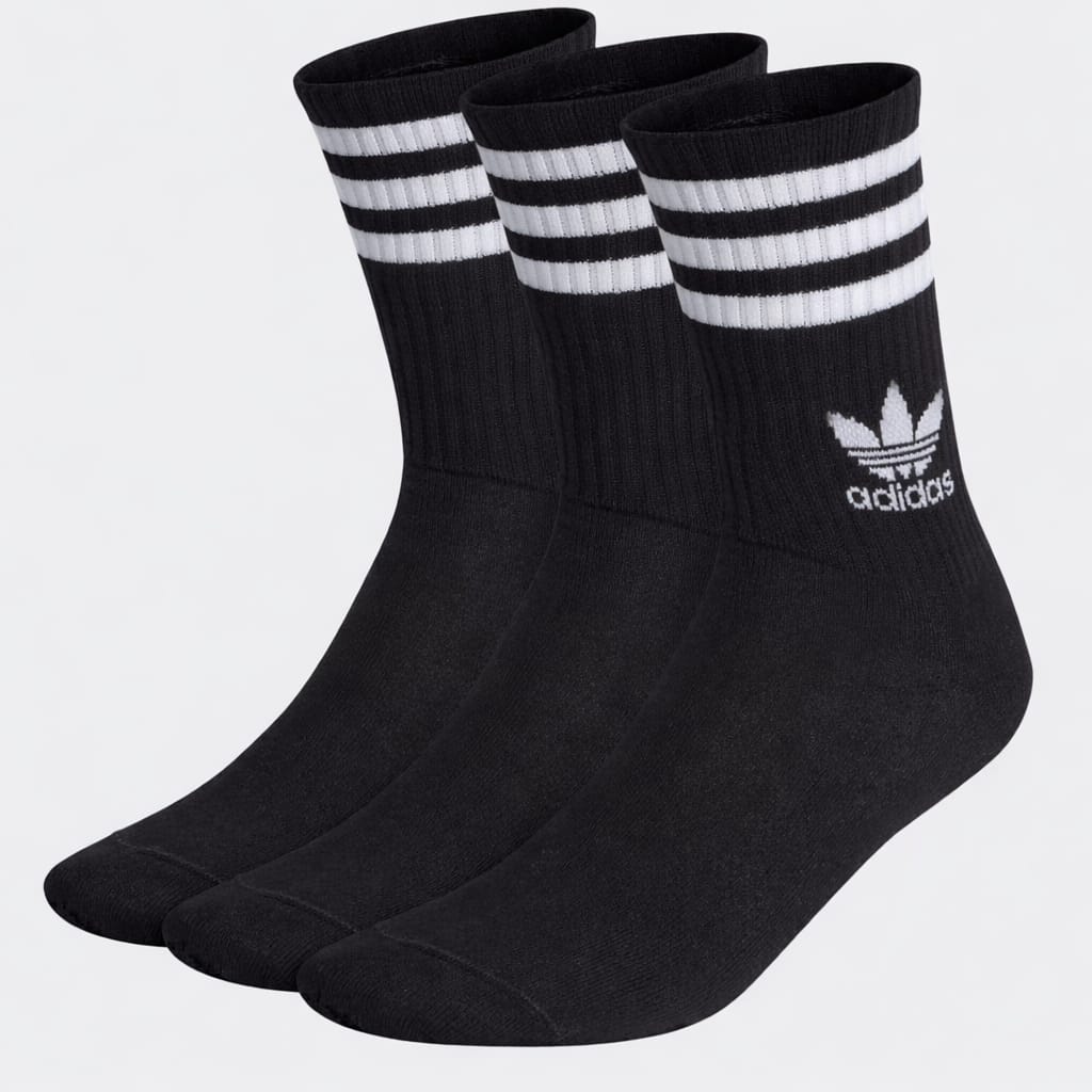 3 Crew adidas lotus basic socks
