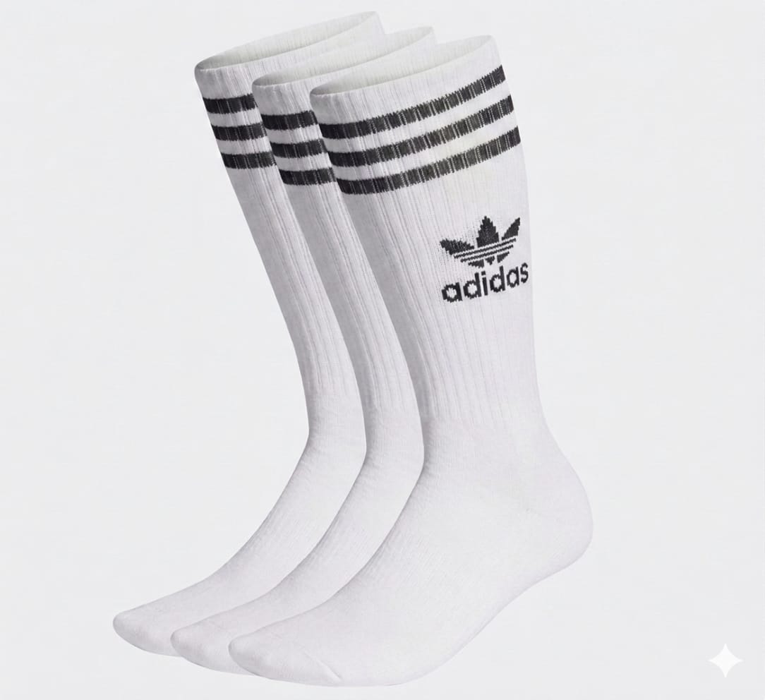 3 Crew adidas lotus basic socks
