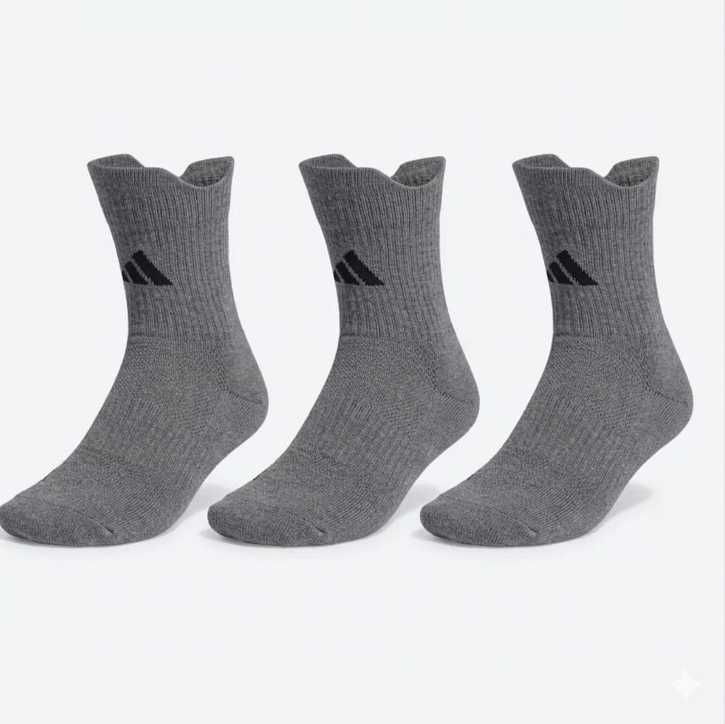 3 Pairs Gray Adidas Runx