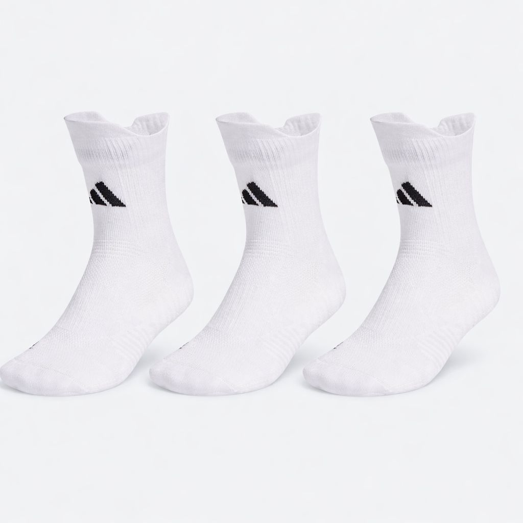 3 White Adidas Runx Socks