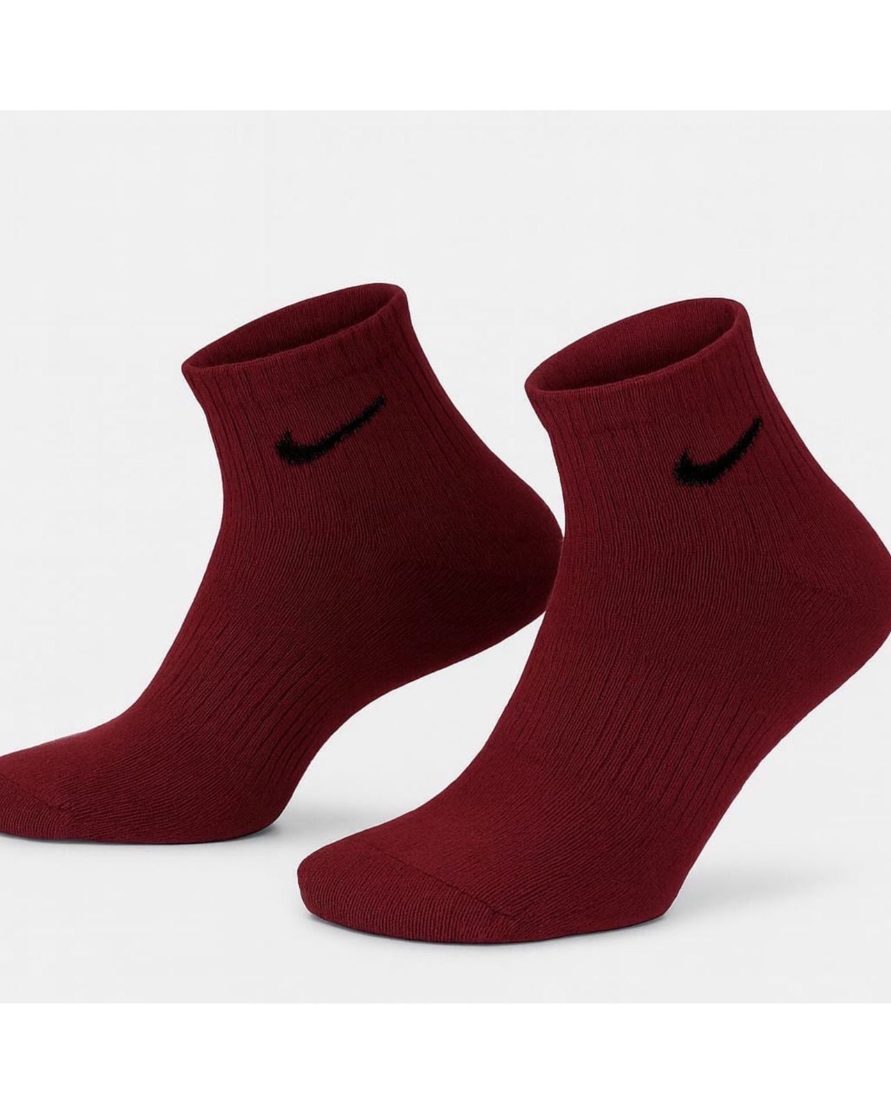 Burgundy Nike Ankle Socks